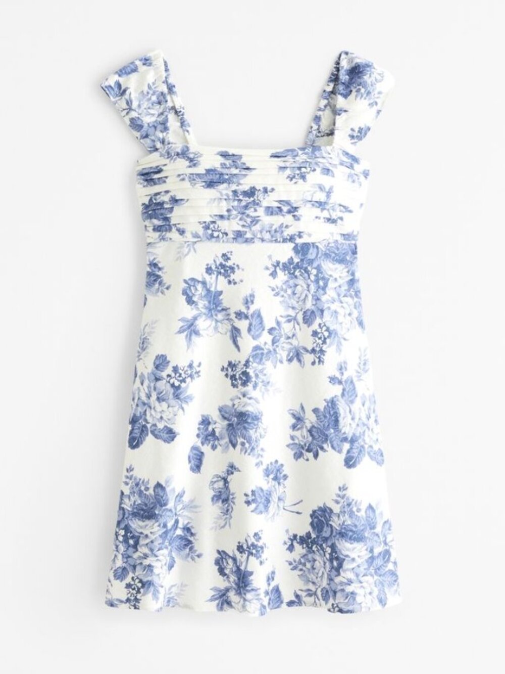 Abercrombie & Fitch White Dress with Blue Floral Print